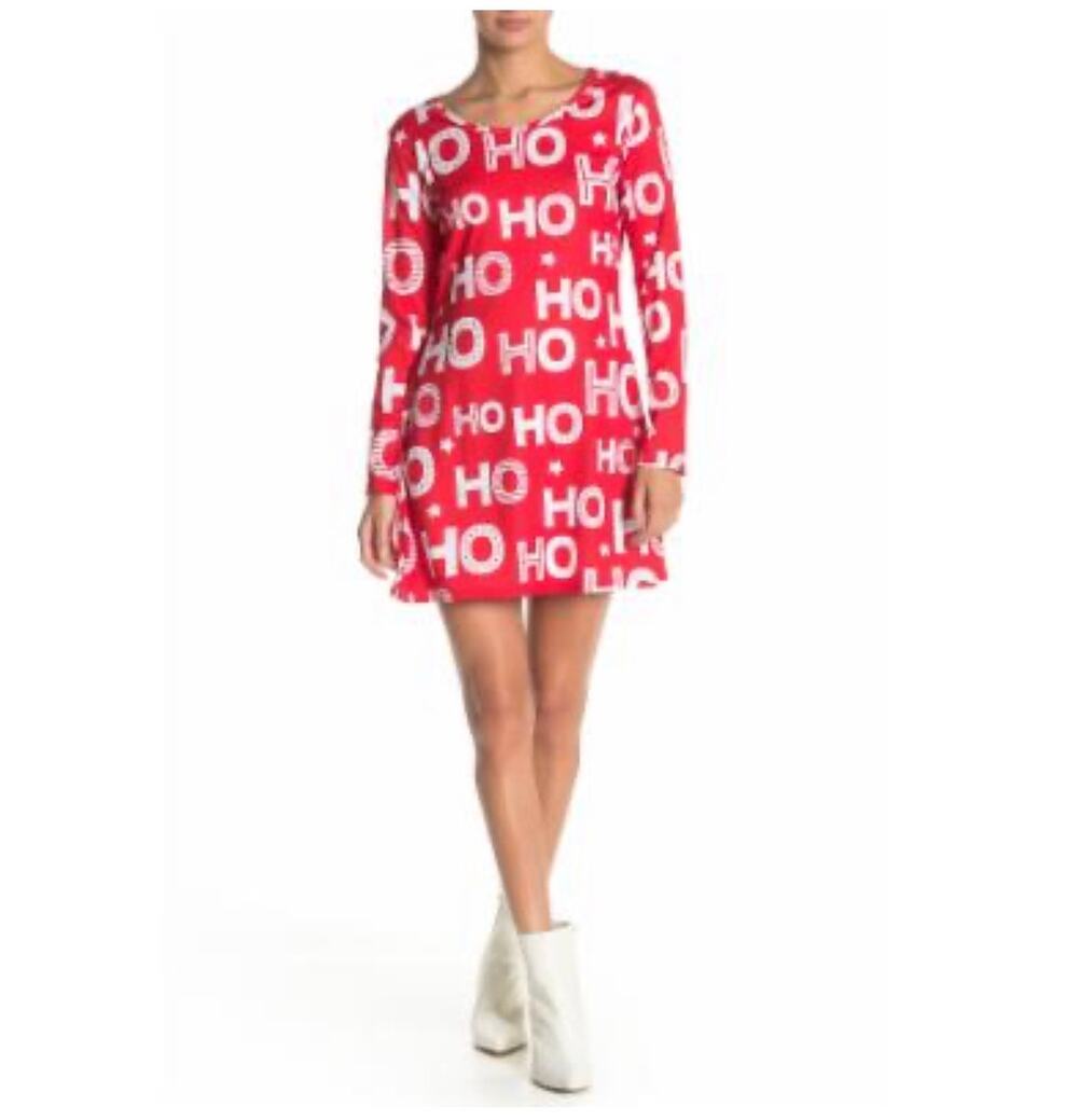 NWT Tipsy Elves "Ho Ho" LS Christmas Party Dress Size XL